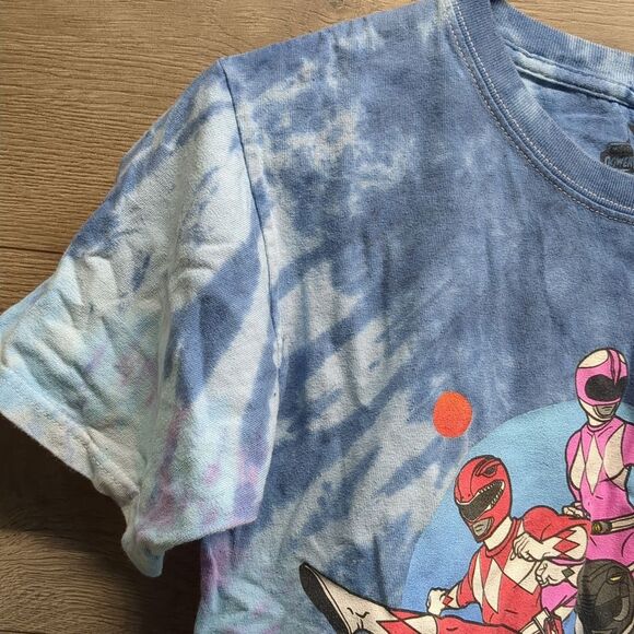 Power Rangers Crop Top T-shirt Tie Dye Women's Size Small - Picture 3 of 6